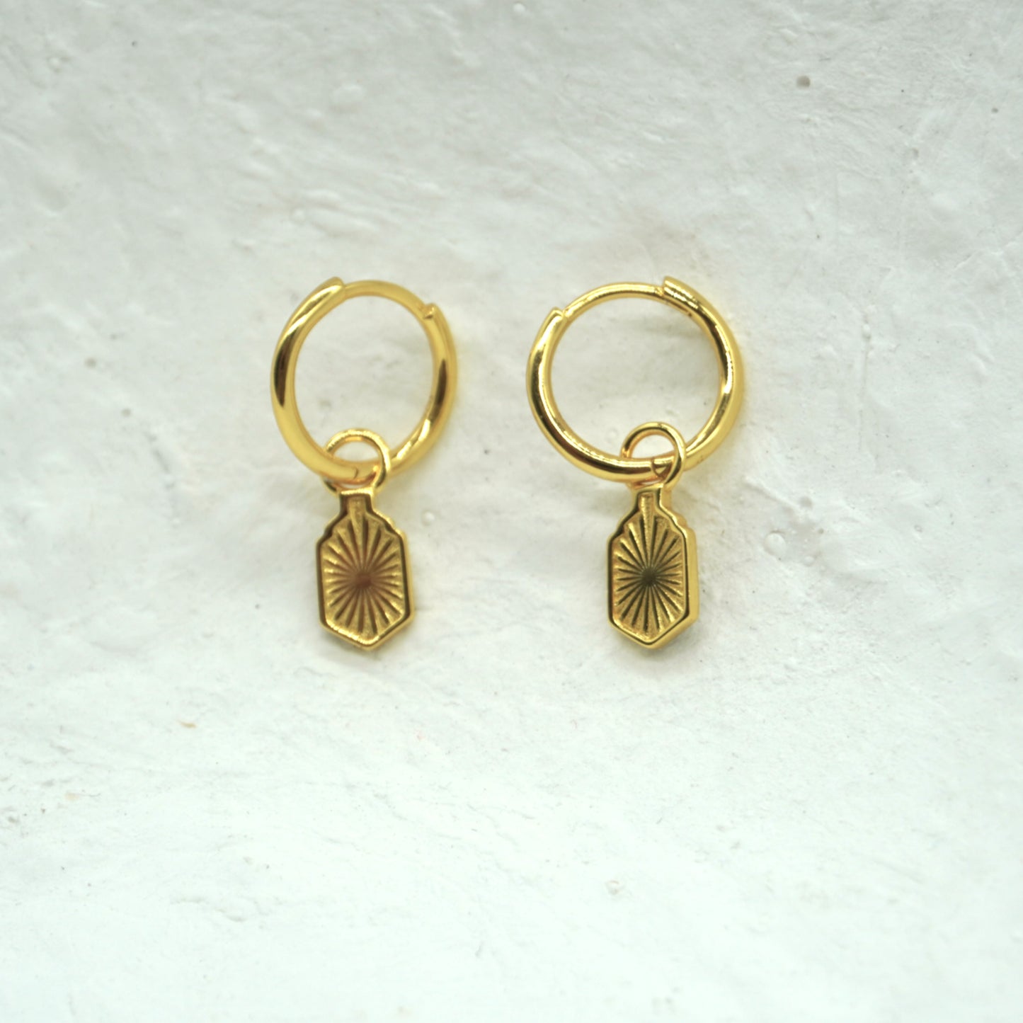 Manea Gold Pendant Hoops