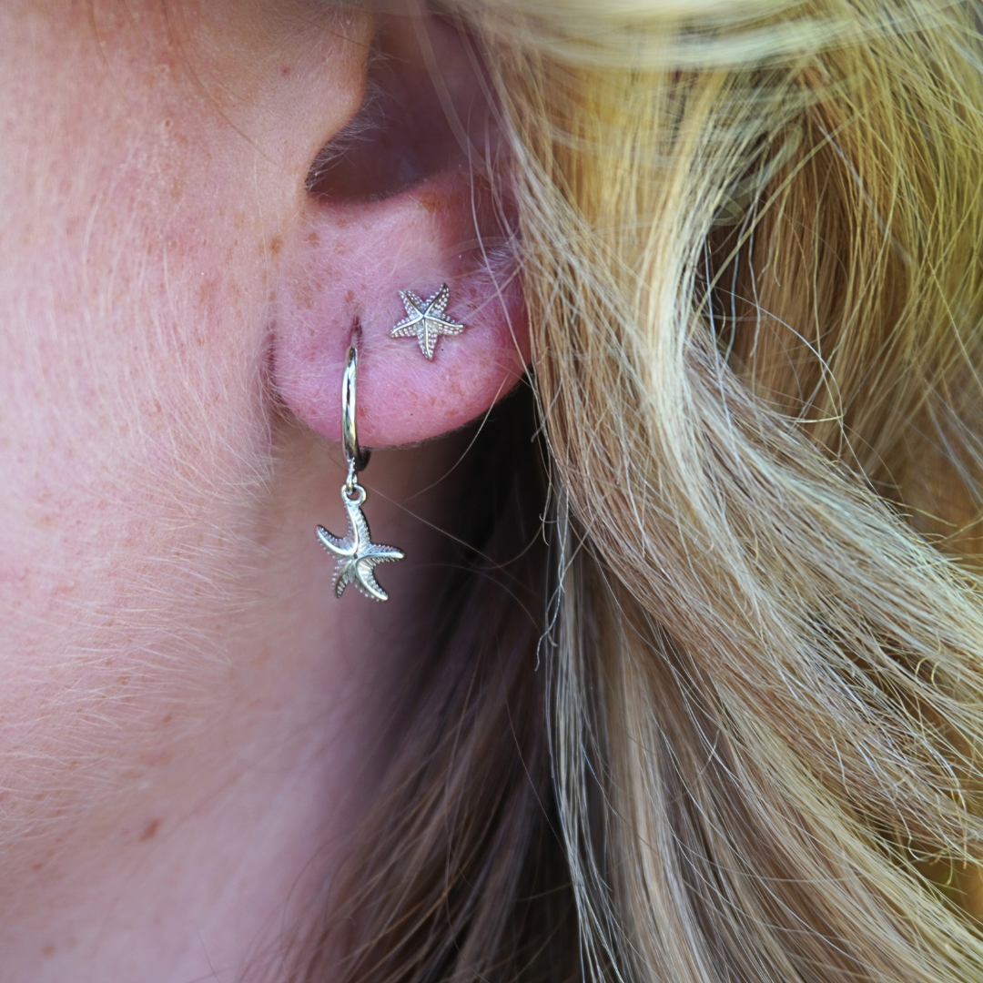 Kohola Gold/Silver Starfish Studs