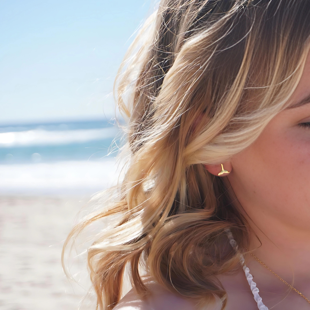 Kai Kekoa Whale Tail Stud Earrings