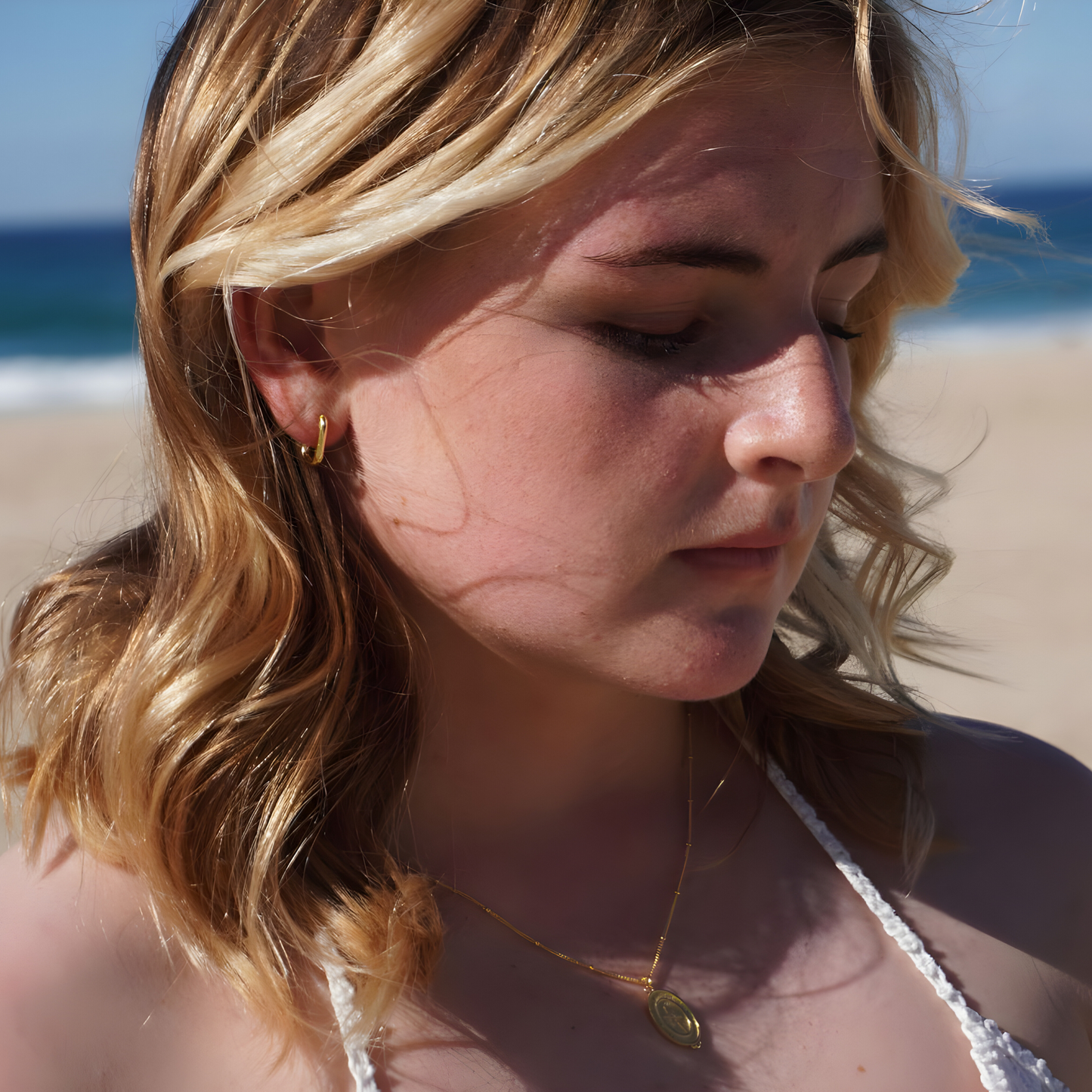 Koa Gold Oval Hoops