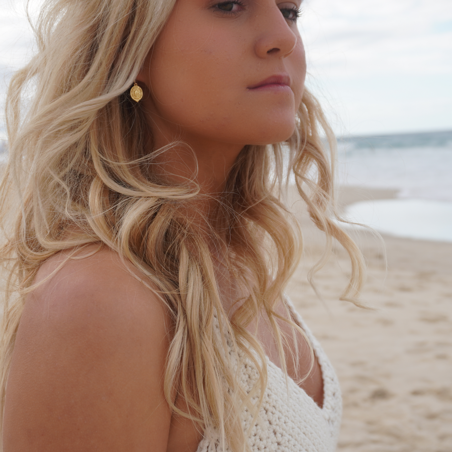 Kailani Gold Pendant Hoops