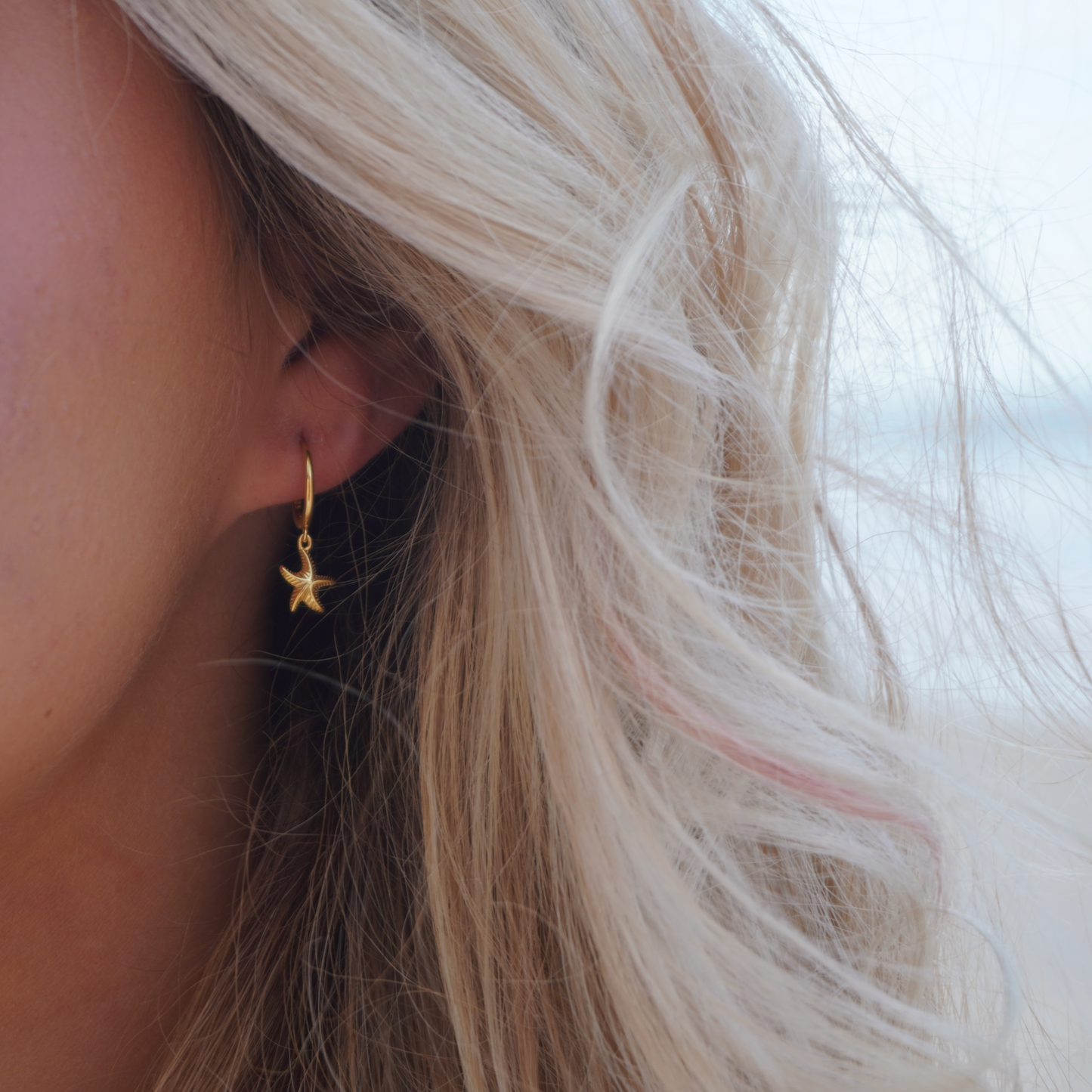 Maris Gold/Silver Starfish Hoops