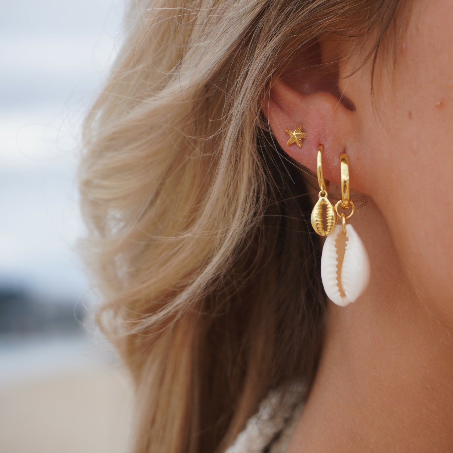 Kohola Gold/Silver Starfish Studs