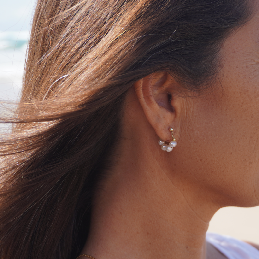 Lani Freshwater Pearl Hoops