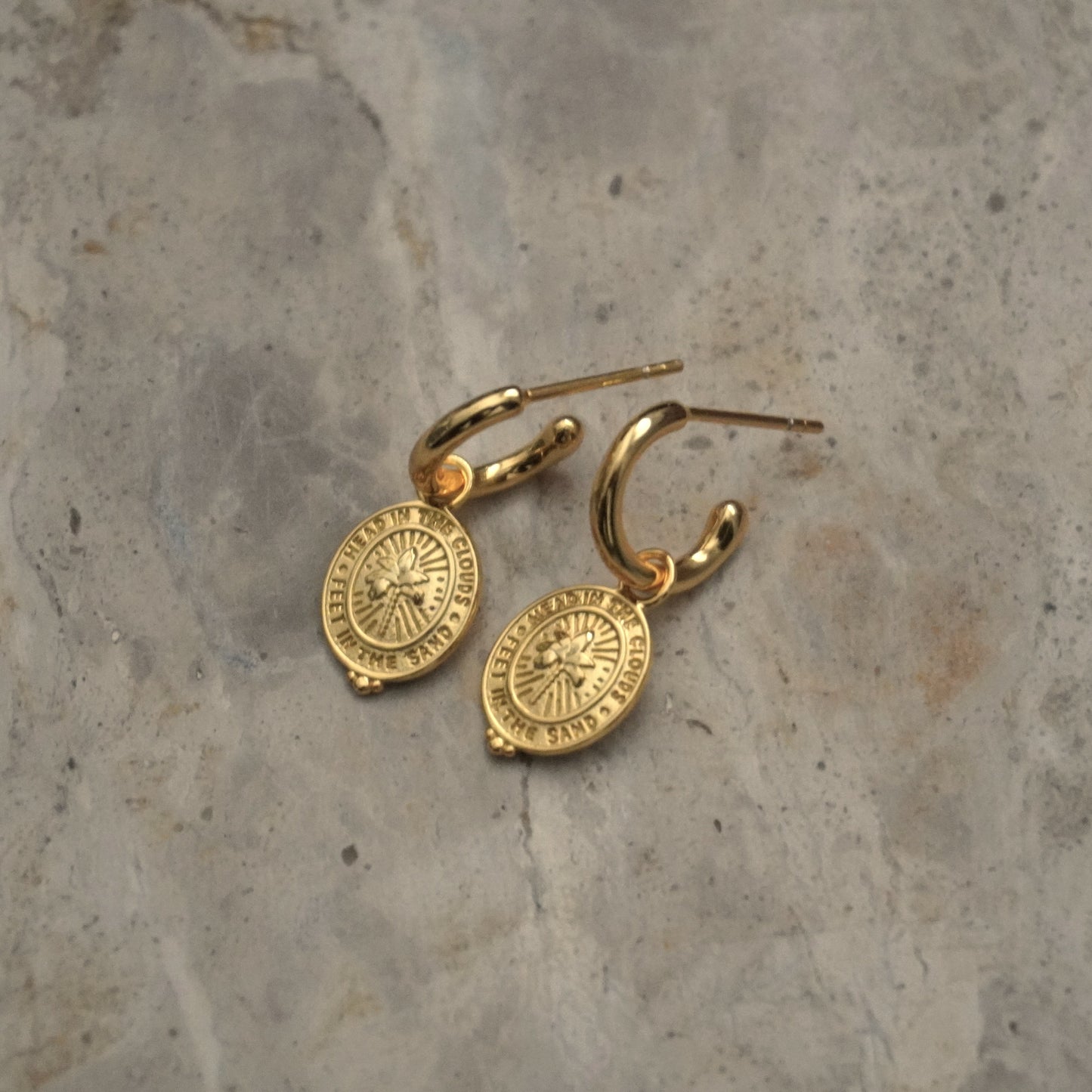 Kailani Gold Pendant Hoops