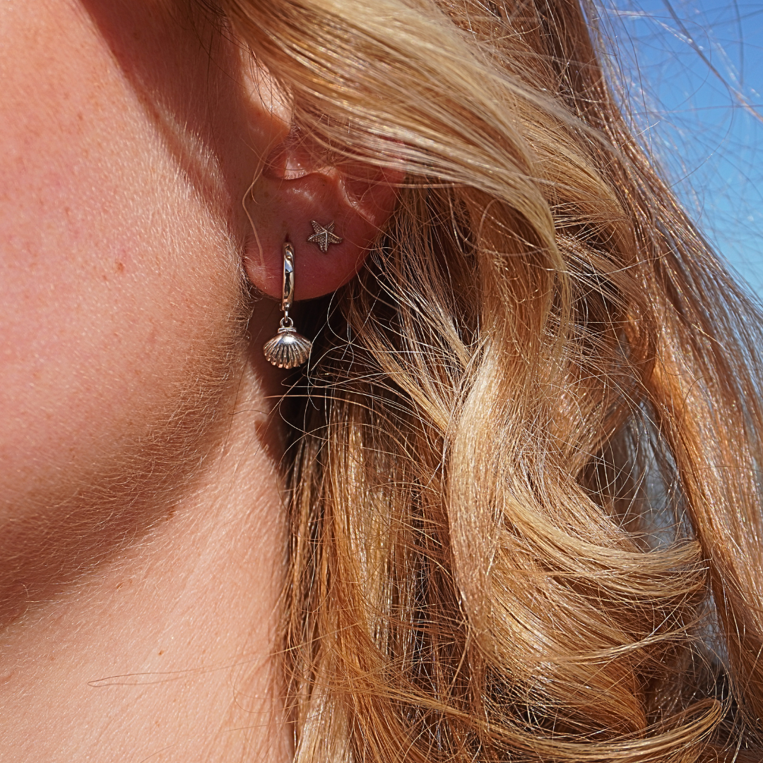 Coco Gold/Silver Clamshell earrings