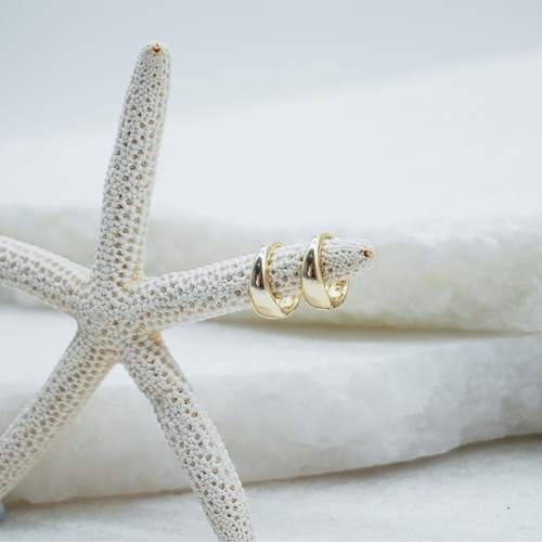 Gold Chunky Round Hoops