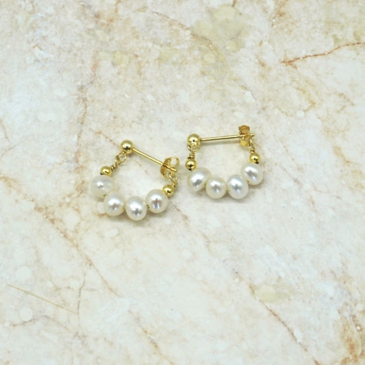 Lani Freshwater Pearl Hoops