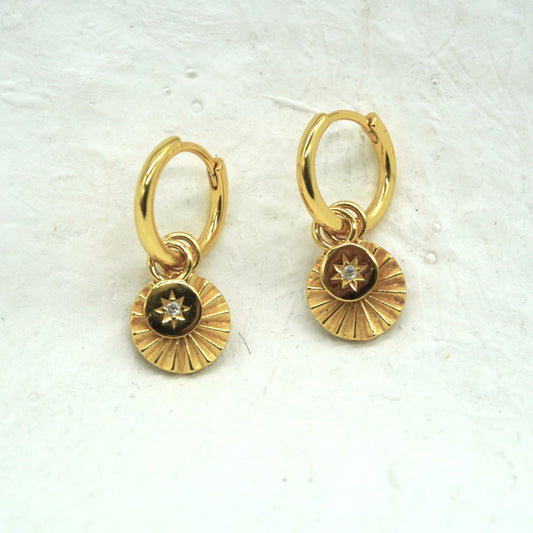 Marisol Gold Pendant Hoops