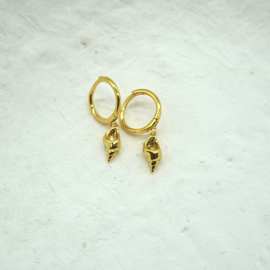 Meri Conch Shell Hoops