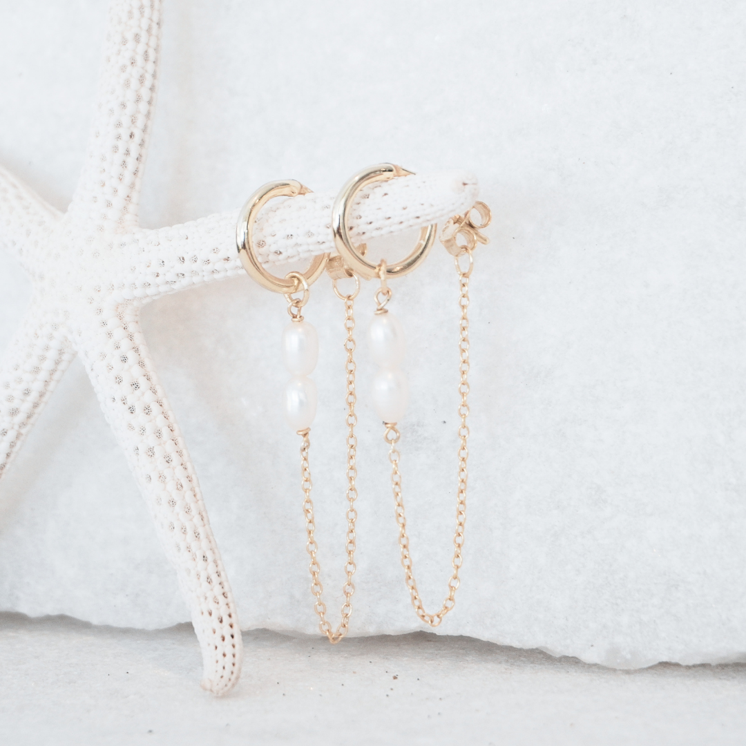 Skyla Chain Hoop Earrings