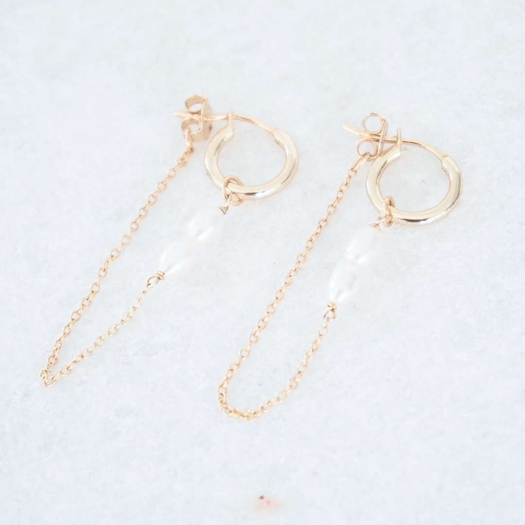 Skyla Chain Hoop Earrings