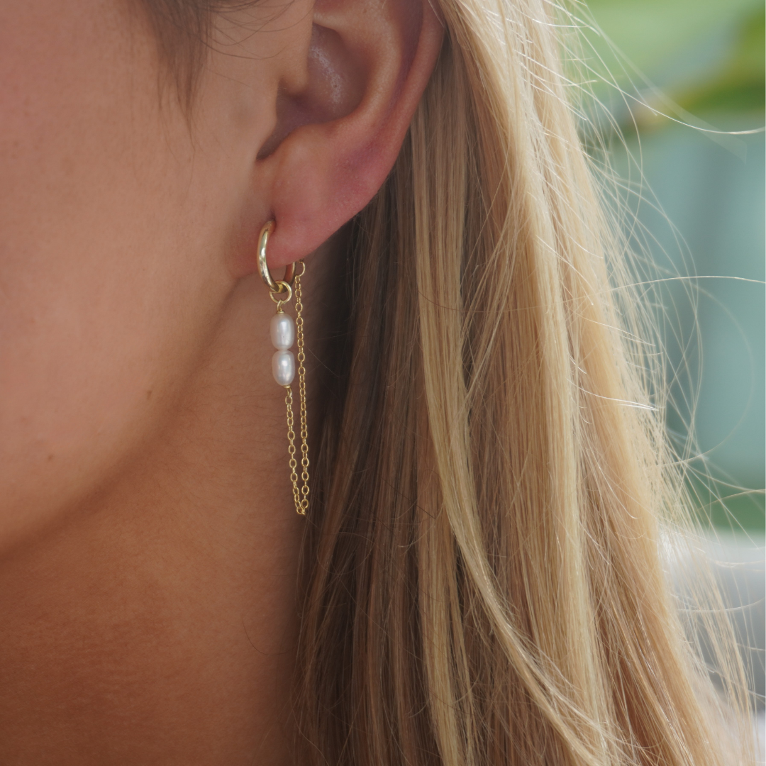 Skyla Chain Hoop Earrings