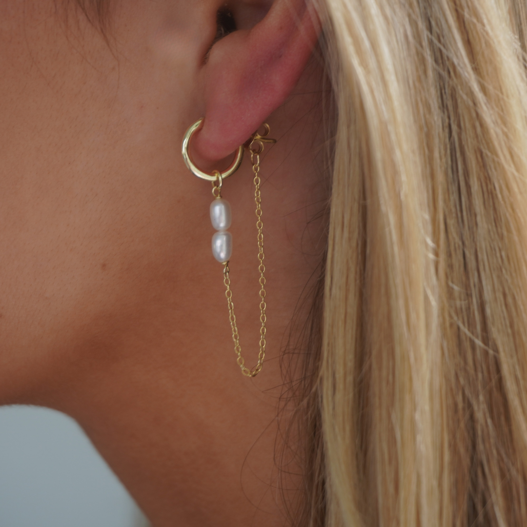 Skyla Chain Hoop Earrings