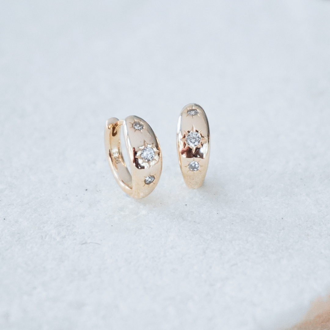 Starburst Large Hoop Earring