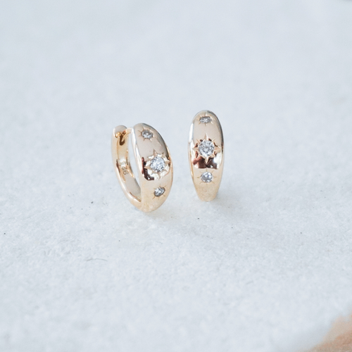 Starburst Large Hoop Earring