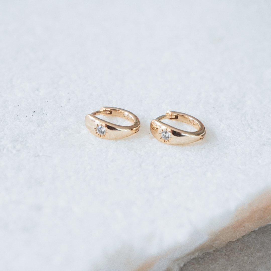 Starburst Huggie Hoops