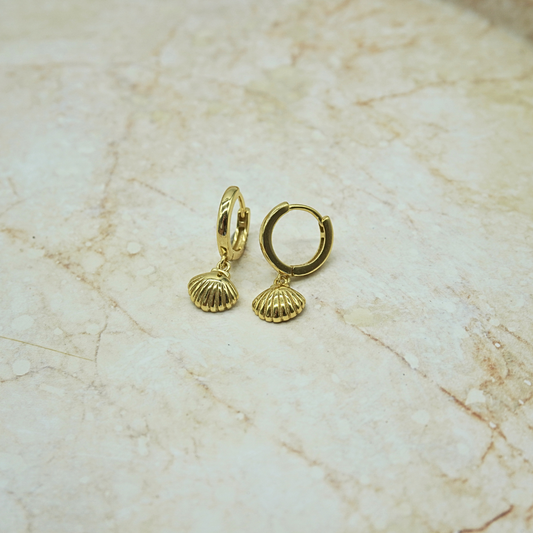 Coco Gold/Silver Clamshell earrings
