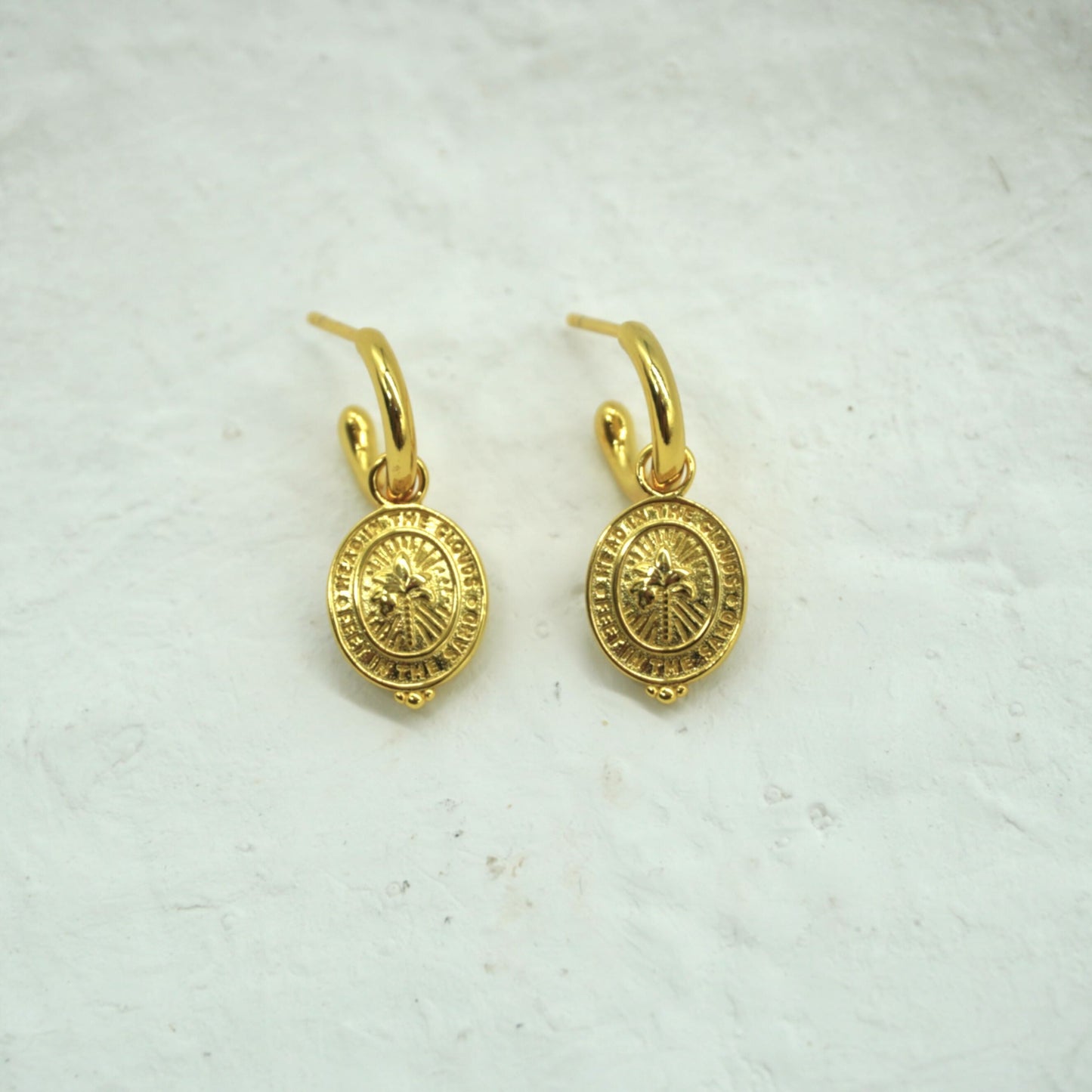 Kailani Gold Pendant Hoops