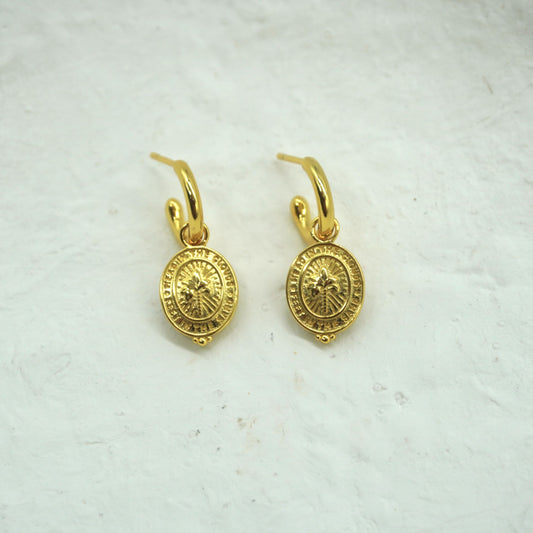 Kailani Gold Pendant Hoops