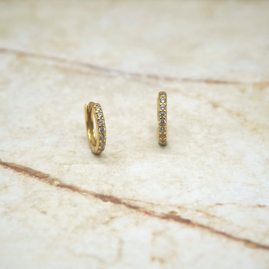 Kalinda Huggie Sparkle Hoops
