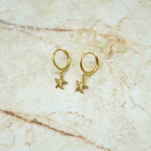 Maris Gold/Silver Starfish Hoops
