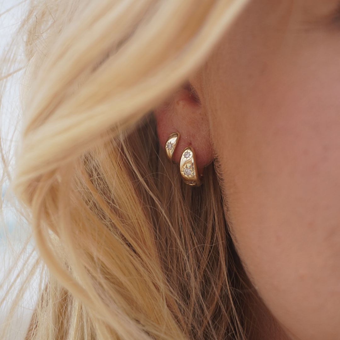 Starburst Large Hoop Earring