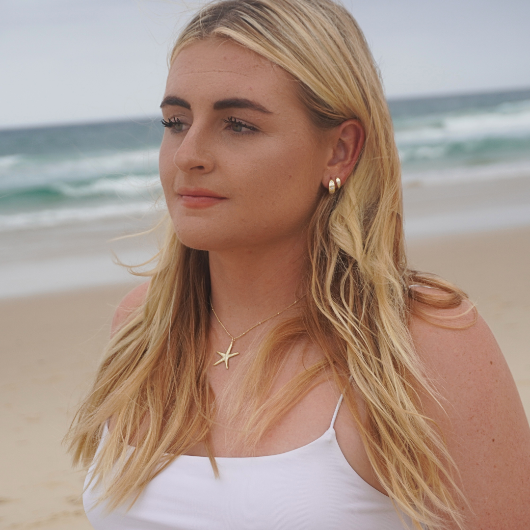 Starburst Large Hoop Earring