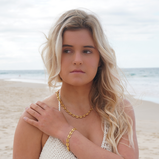 Kailumea Ocean Safe Jewellery Waterproof tarnish-resistant gold/silver bracelet for beach lovers
