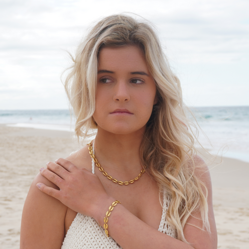 Seychelles Gold Cowrie Bracelet