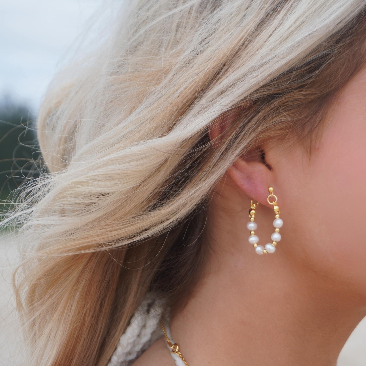 Leilani Freshwater Pearl Hoops