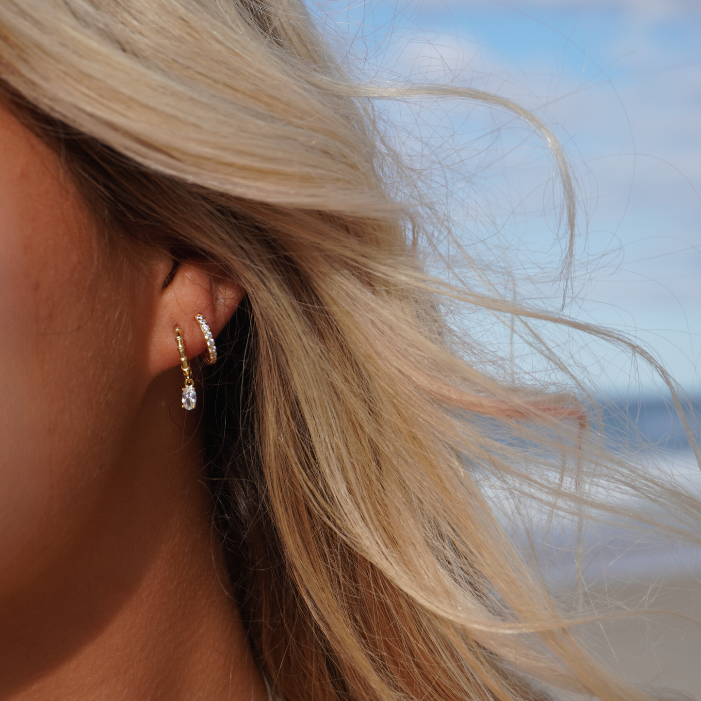Manaia Gold Drop Hoops