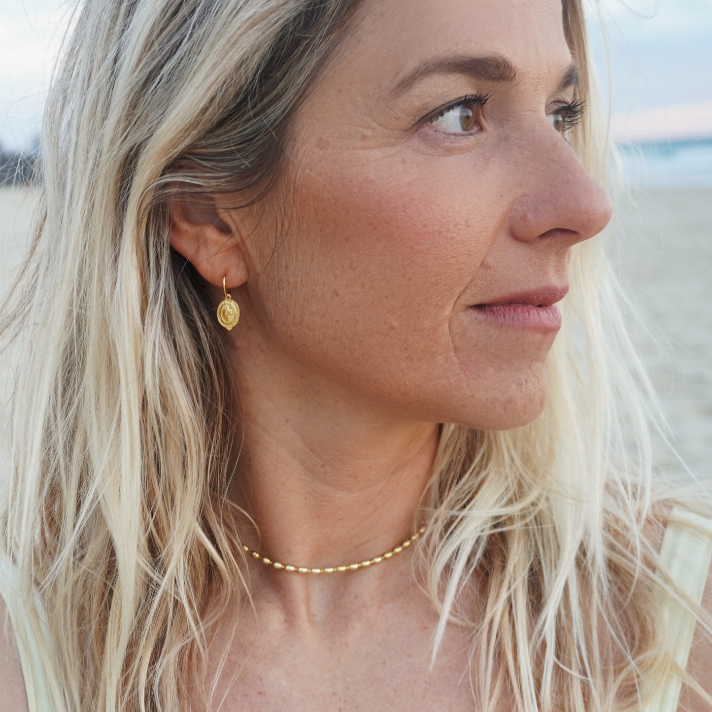 Kailani Gold Pendant Hoops